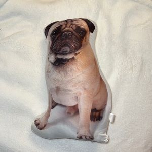 Pug accent pillow